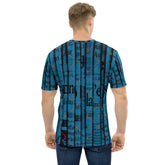 Men's Whimsical Whirl printed t-shirt front view.